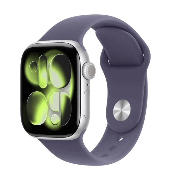 Apple Watch S11, Silver with Purple Fog Band