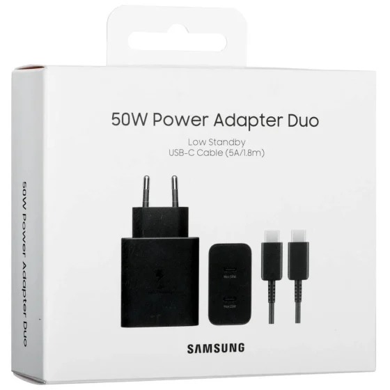 Зарядное устройство + кабель Samsung 50W, Black